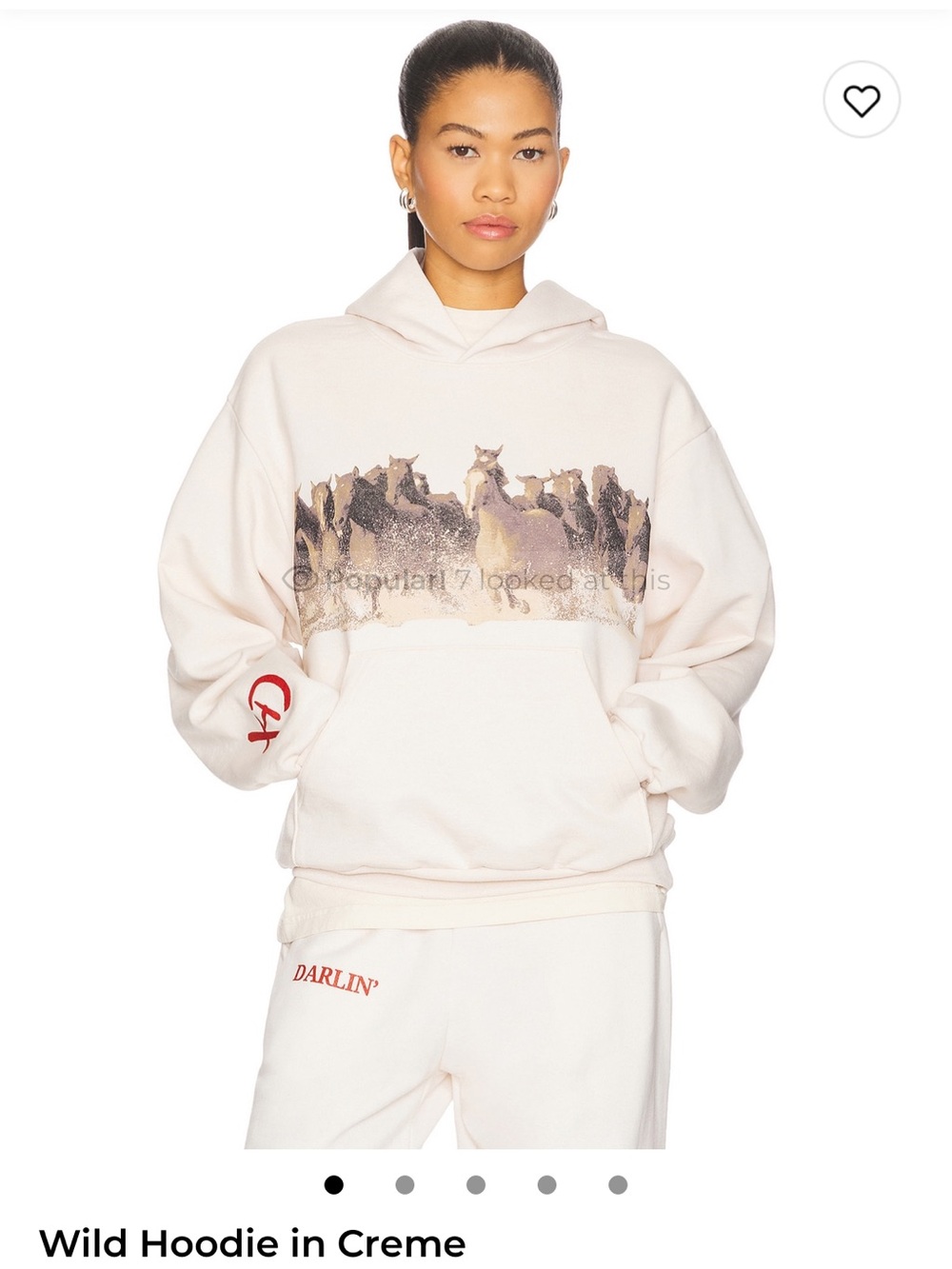 Wild Hoodie in Creme by Darlin
